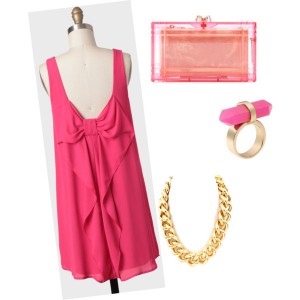 outfit vestido rosa