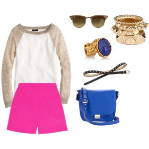 outfit shorts rosas